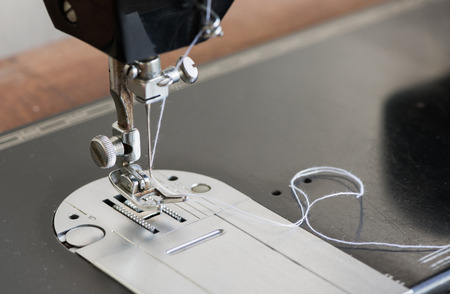 closed up of old sewing machine