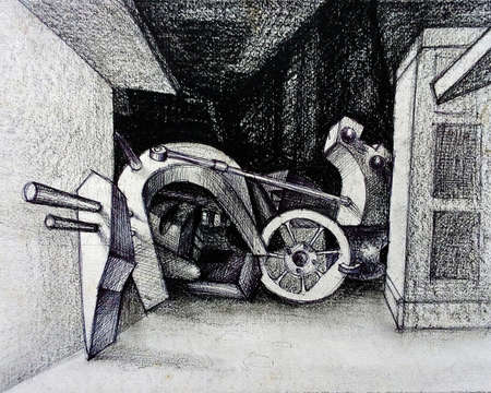 Art drawing Abstract Fine art Light and shadow Curve Square Triangle     
   from   thailandの写真素材