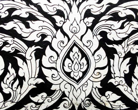 Art painting Thai pattern Ancient Thai land