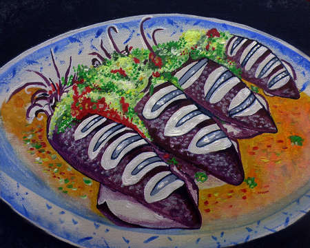 Art painting Acrylic color Realistic Food from Thailand