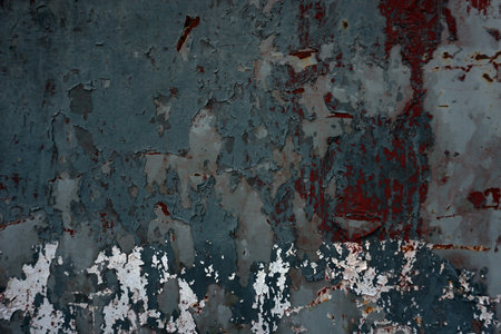 The shadow of the old  cement wall surface with cracks    from  Thailandの写真素材