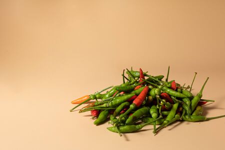 Raw materials for cooking ,tomato,chilly,turmeric,lemons,Baby Corn,Eringi mushroomsの写真素材