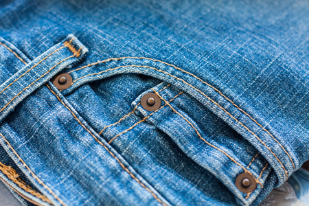 Close up of blue jeans ,Blue Jeans textureの写真素材
