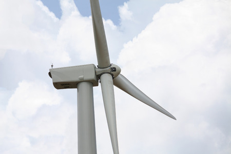 Wind turbines with the clouds and sky, renewable energyの写真素材