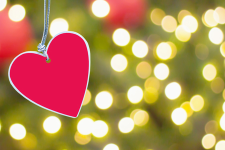 Heart paper with bokeh Background for Valentines Dayの写真素材