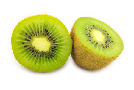 Kiwi Fruit isolated on white backgroundの写真素材