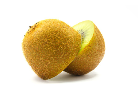 Kiwi Fruit isolated on white backgroundの写真素材