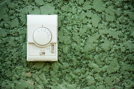 air condition control on green wall, ecology conceptの写真素材