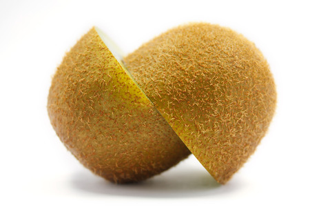 Kiwi Fruit isolated on white backgroundの写真素材