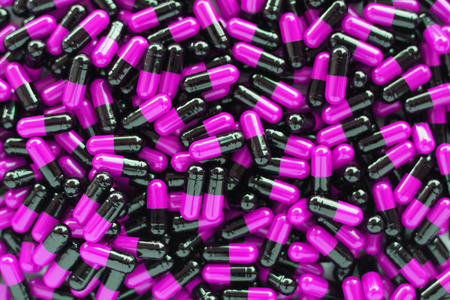 Many medicines pills capsules backgroundの写真素材