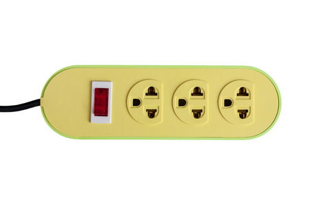yellow power boards isolated on white background