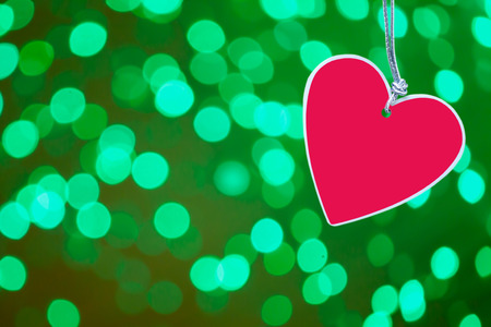 Heart paper with bokeh Background for Valentines Dayの写真素材