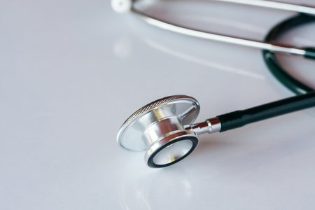 Stethoscope on white backgroundの写真素材