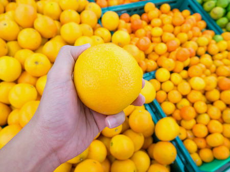 Fresh oranges in the marketの写真素材