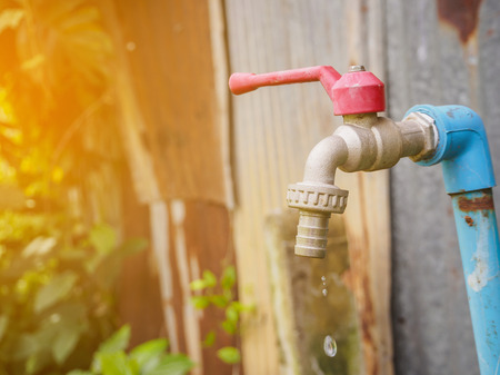 water drop from water tap