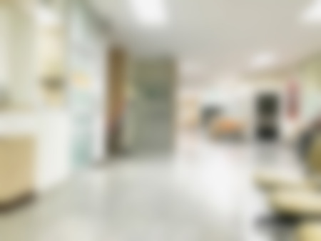 Medical and hospital corridor blur backgroundの写真素材