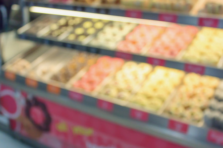 donut shop blur backgroundの写真素材