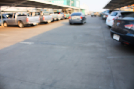 blur urban outdoor car parkの写真素材