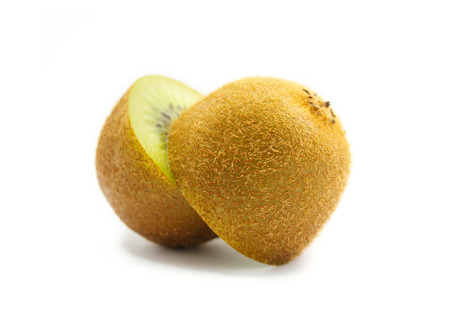 Kiwi Fruit isolated on white backgroundの写真素材