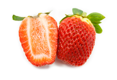 strawberry isolated on white backgroundの写真素材