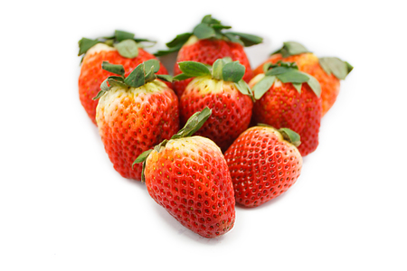 strawberry isolated on white backgroundの写真素材
