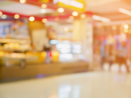Shopping mall store blur background with bokehの写真素材