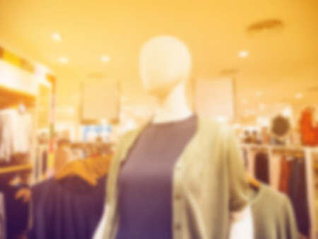 Female mannequin inside fashion clothing storeの写真素材