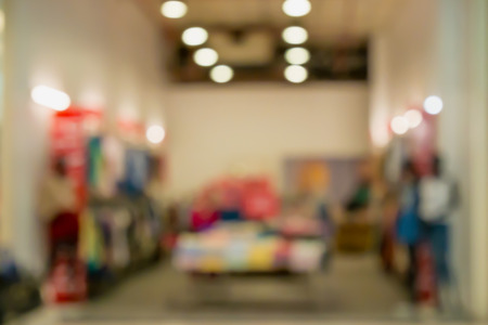 blurred image background with clothing storeの写真素材