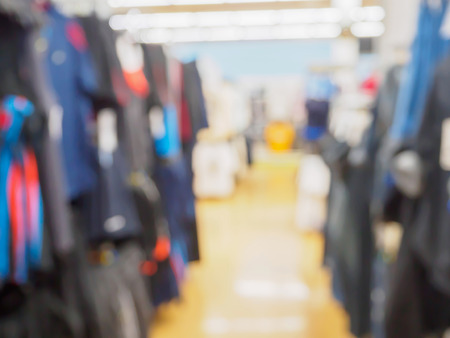 Sports clothing store blur backgroundの写真素材