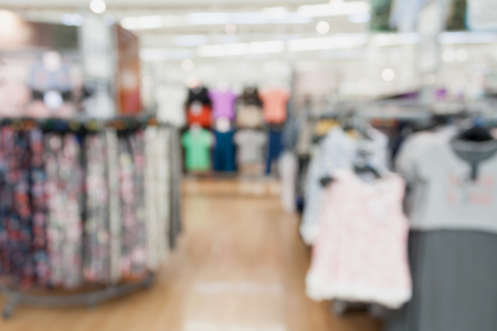 supermarket blur background, dress and shirtの写真素材
