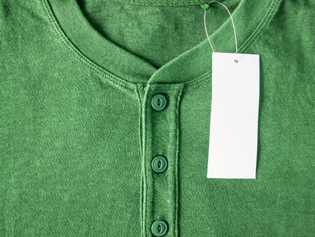 new shirt with blank price tagの写真素材