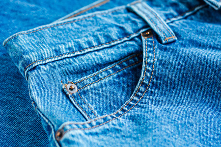 blue jeans pocket close upの写真素材