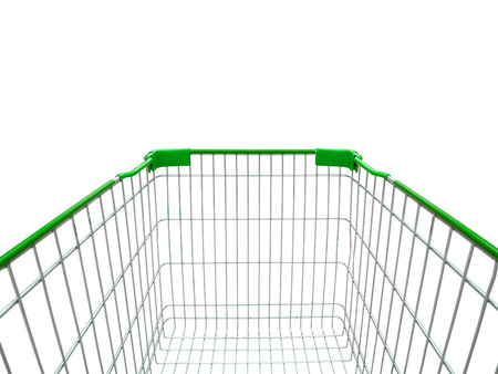 shopping cart isolate on white backgroundの写真素材