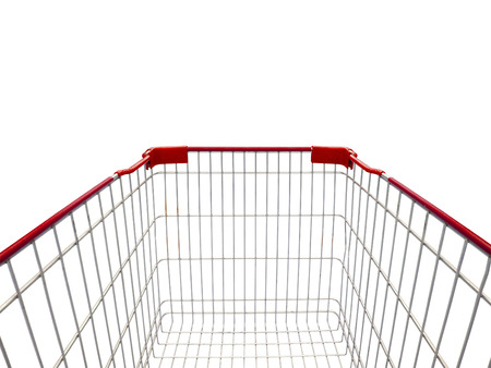 shopping cart isolate on white backgroundの写真素材