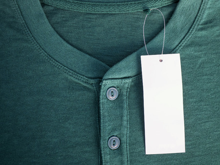 new shirt with blank price tagの写真素材