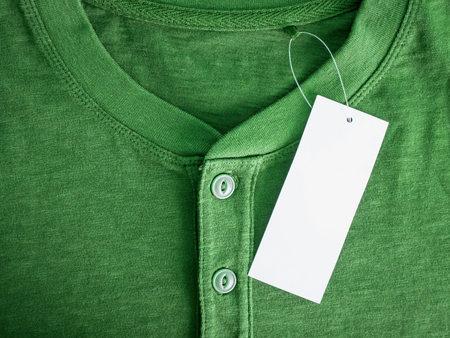 new shirt with blank price tagの写真素材