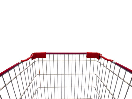 shopping cart isolate on white backgroundの写真素材