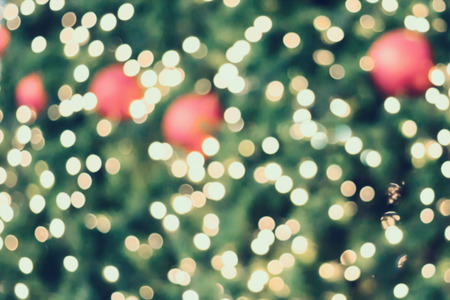 christmas light bokeh vintage tone