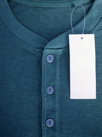 new shirt with blank price tagの写真素材