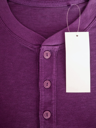 new shirt with blank price tagの写真素材