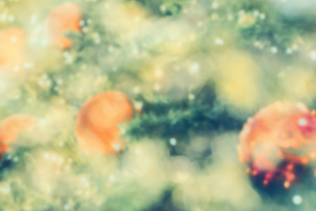 abstract blur colorful christmas background with bokeh lightの写真素材