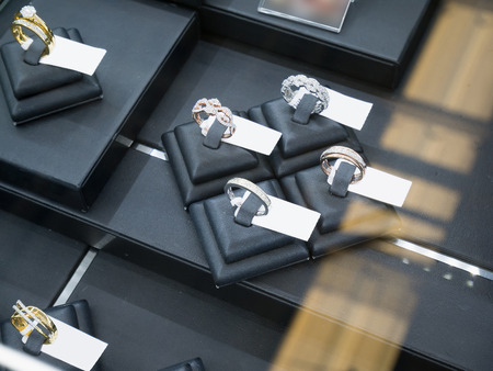 jewelry diamond shop window displayの写真素材