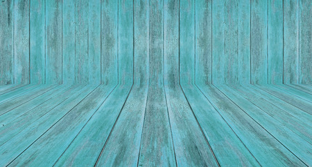 old teak wood texture for background, paint blue colorの写真素材