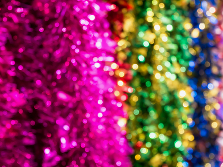 abstract colorful christmas bokeh blur backgroundの写真素材