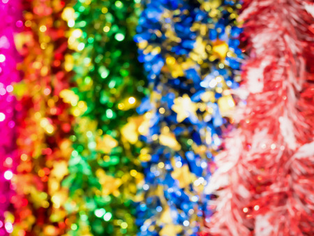 abstract colorful christmas bokeh blur backgroundの写真素材