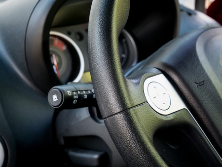 Car interior detail with light switch controlの写真素材