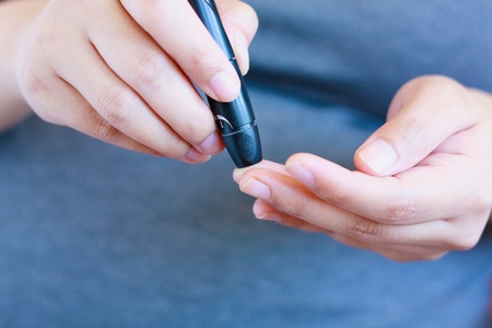 Test Blood Glucose For Diabetes in Pregnant Womanの写真素材