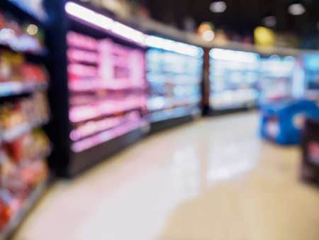 supermarket blur for backgroundの写真素材
