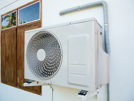 Air conditioning compressor outdoor unitの写真素材