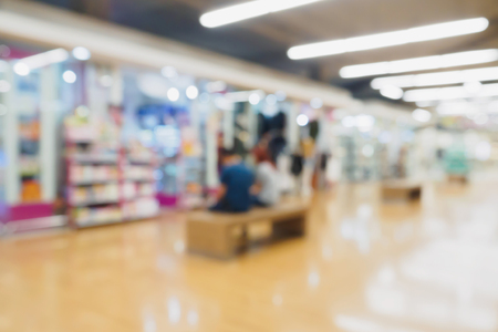 Abstract blur shopping mall backgroundの写真素材